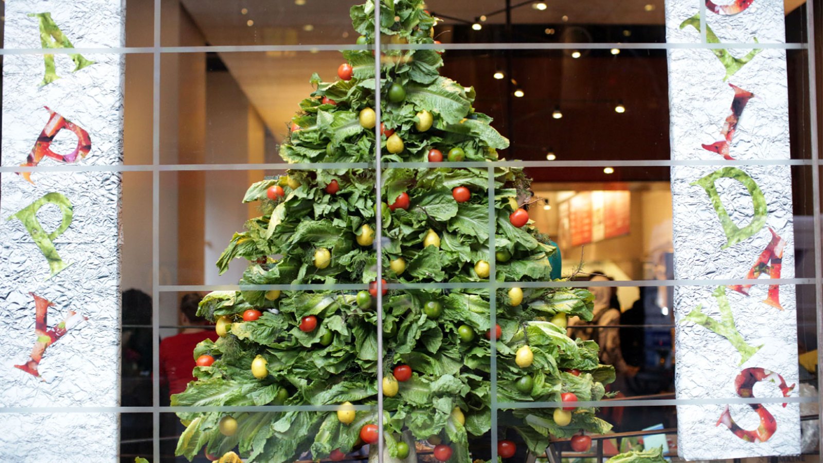 Chipotle Celebrates Holidays With Festive Window Display Built From Real Ingredients