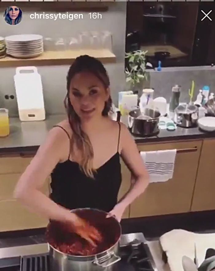 Chrissy Teigen Responds After Critics Slam Her for Mixing Kimchi With Her Hands: ‘Using My feet Next Time’