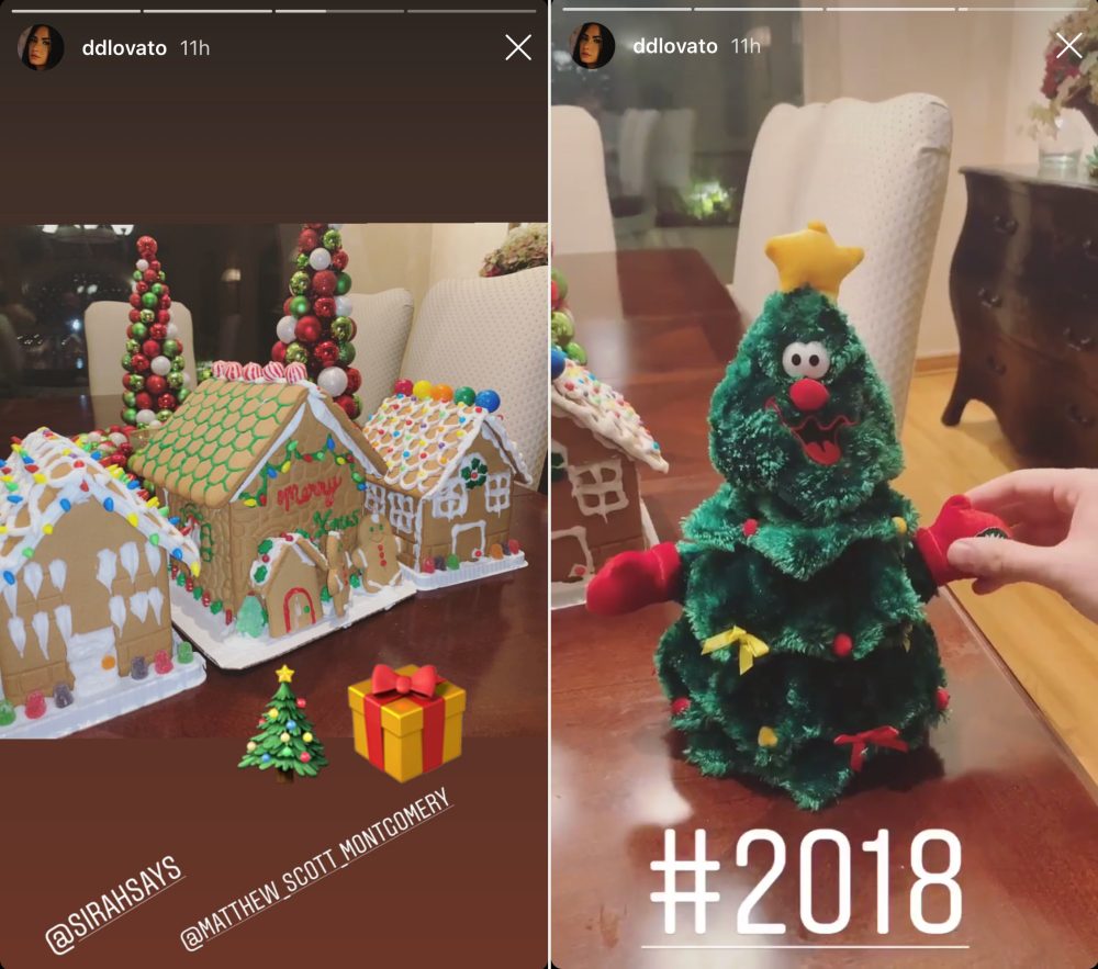 Demi Lovato's Gingerbread houses