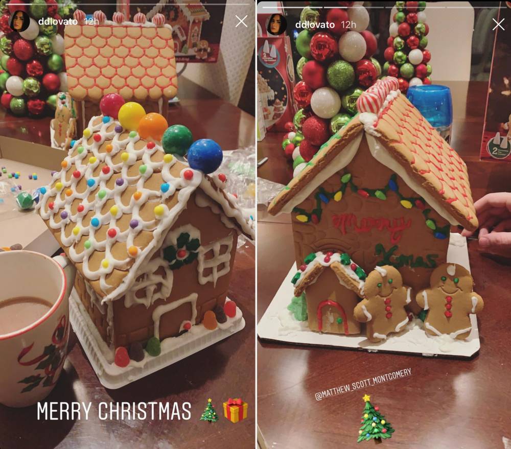 Demi Lovato's Gingerbread houses