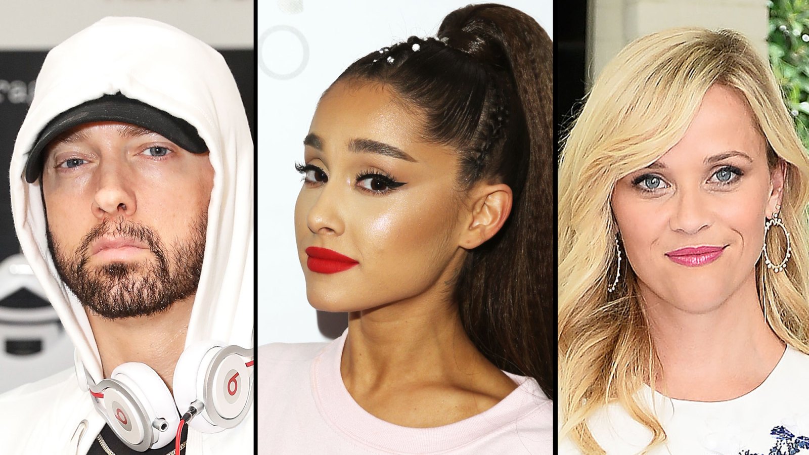 Eminem, Ariana Grande and Reese Witherspoon