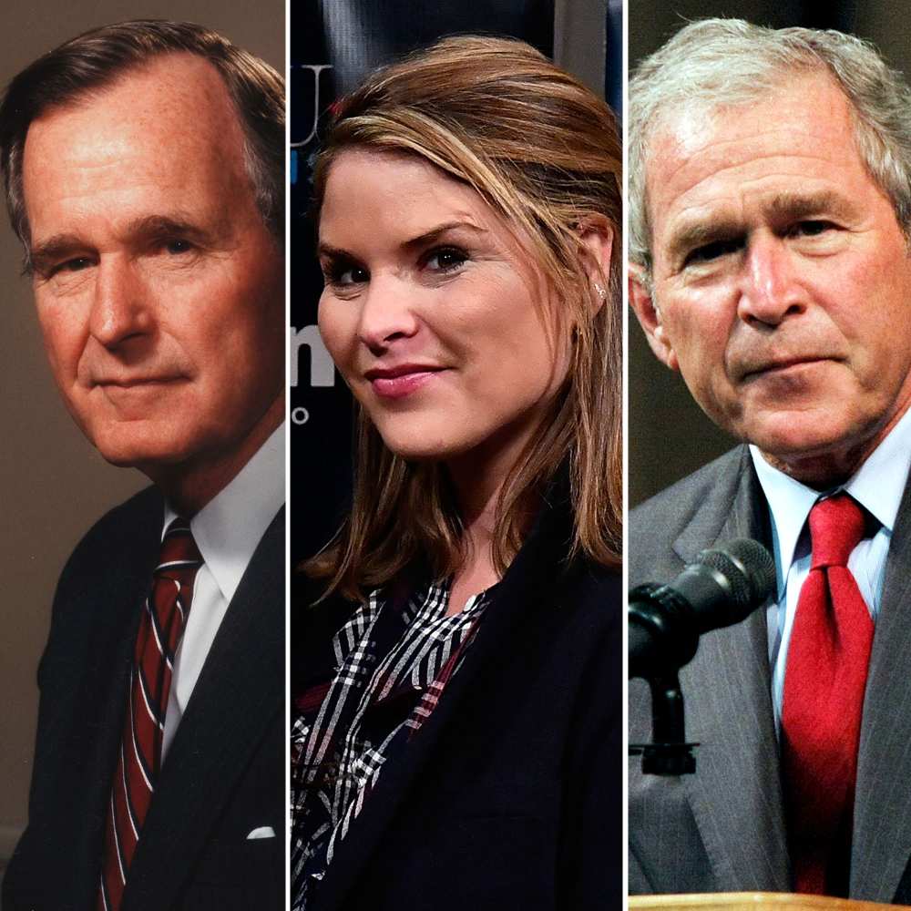 George H.W. Bush, Jenna Bush Hager, and George W. Bush