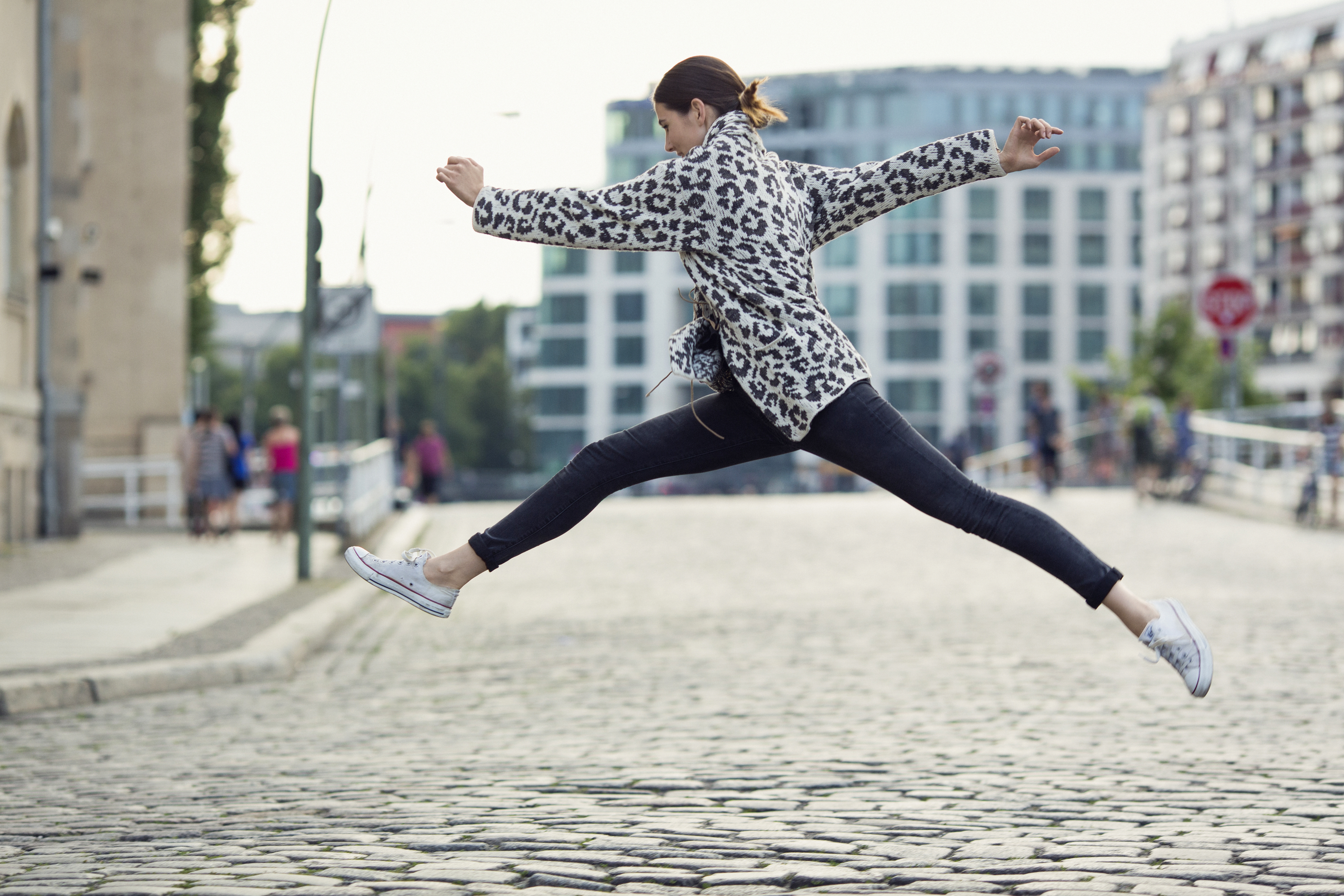 woman jumping