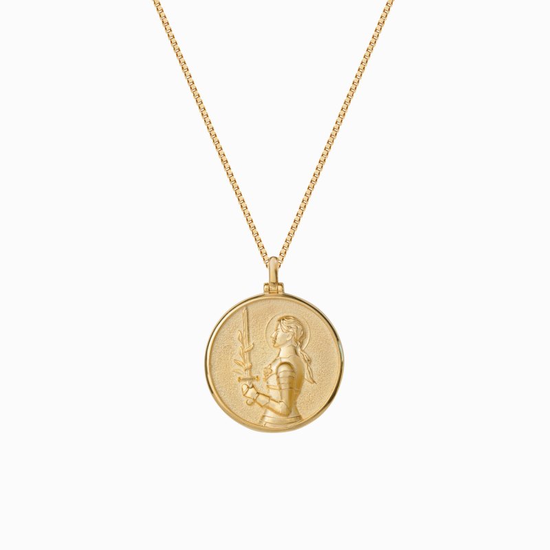 Joan of Arc Coin Necklace
