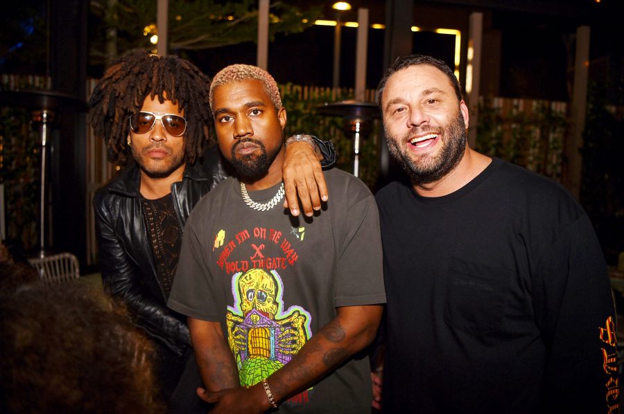 Lenny Kravitz and Kanye West at Swan