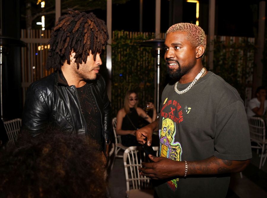 Lenny Kravitz and Kanye West at Swan