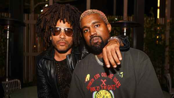 Lenny Kravitz and Kanye West at Swan