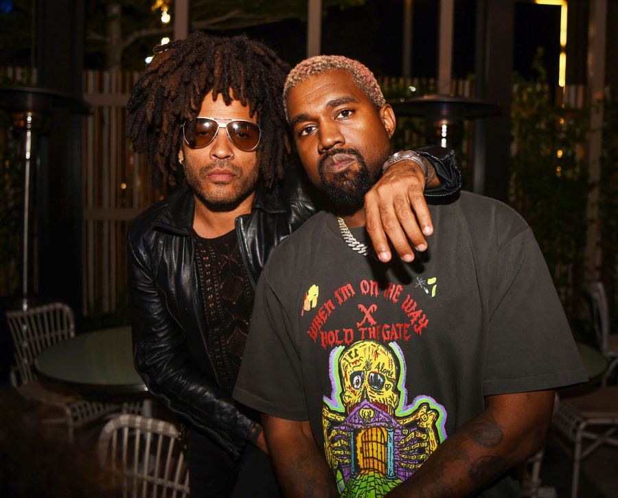 Lenny Kravitz and Kanye West at Swan