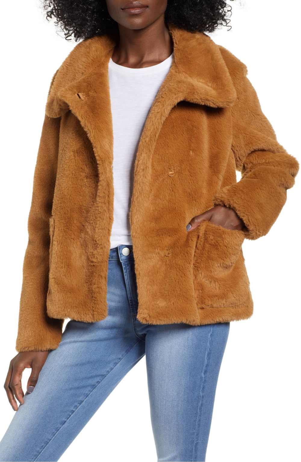 Leith Fur-Fect Faux Fur Jacket
