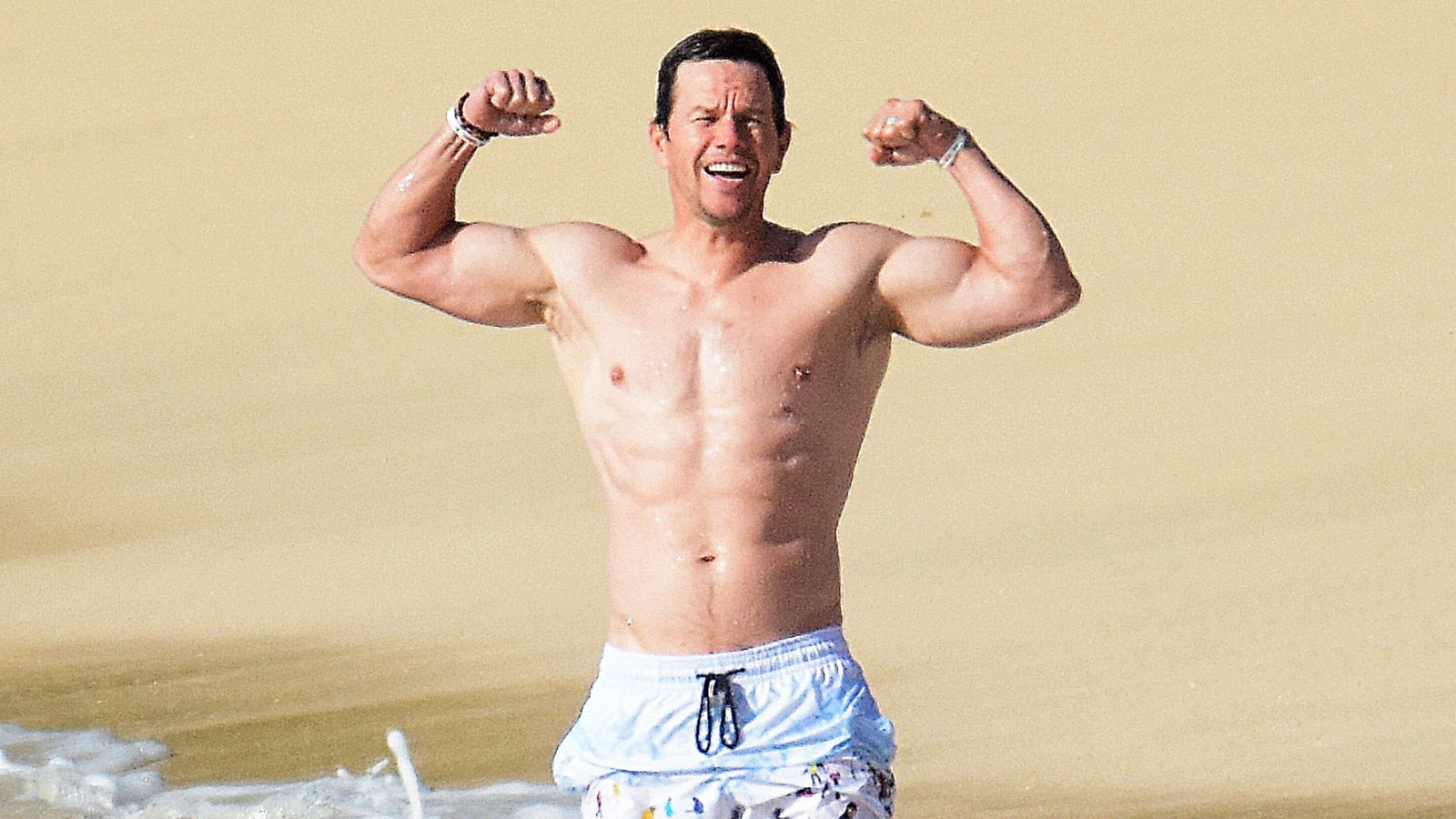 Mark Wahlberg Flexes His Muscles While on Vacation With His Family