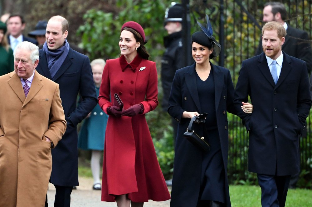Prince William, Duchess Kate, Prince Harry and Duchess Meghan are All Smiles At Christmas Church Outing