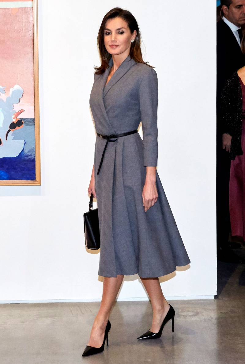 Queen-Letizia-Ortiz-of-Spain-gray-dress