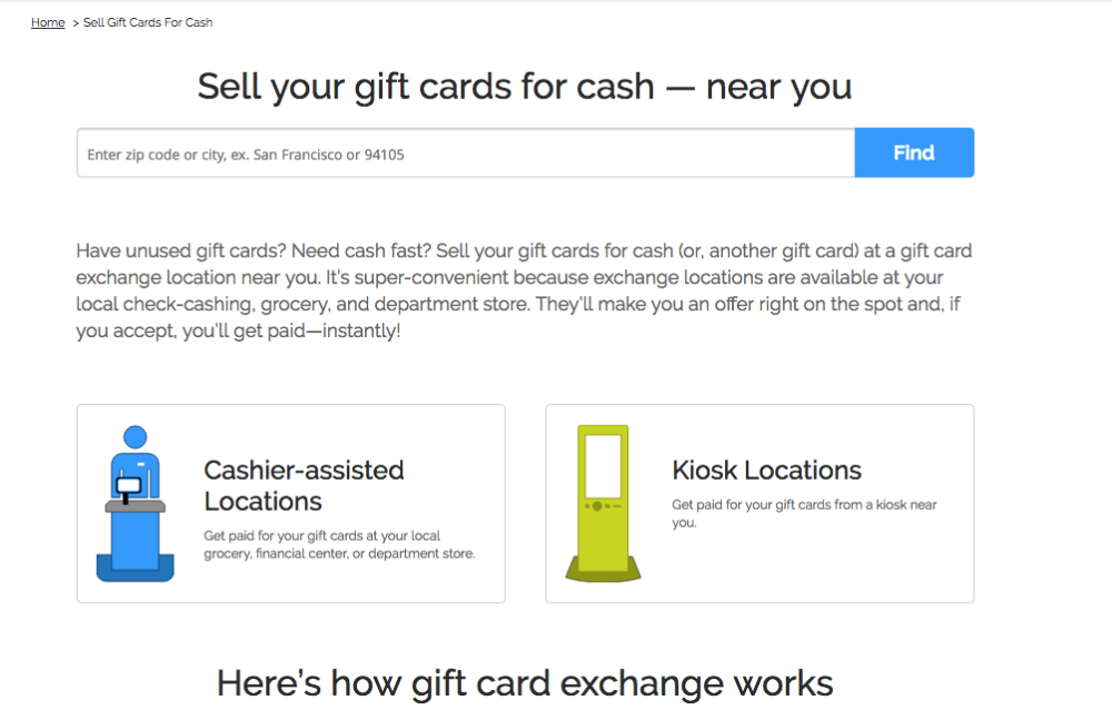 cardpool gift card physical locations page