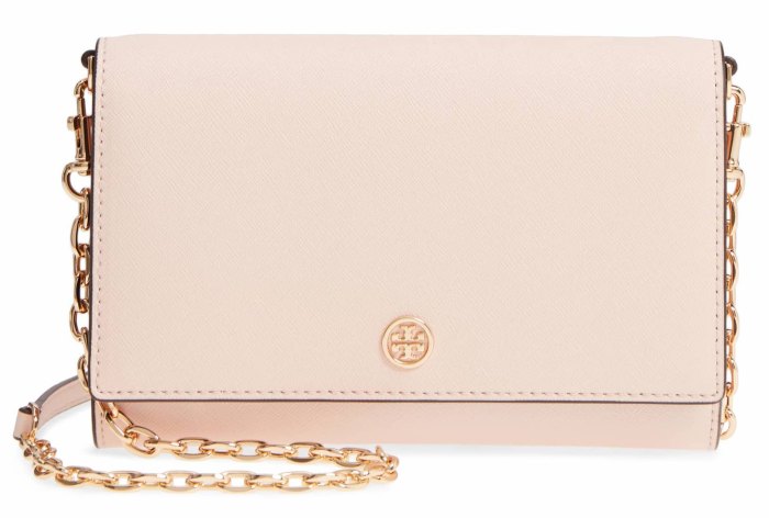 Tory Burch Robinson Leather Wallet on a Chain