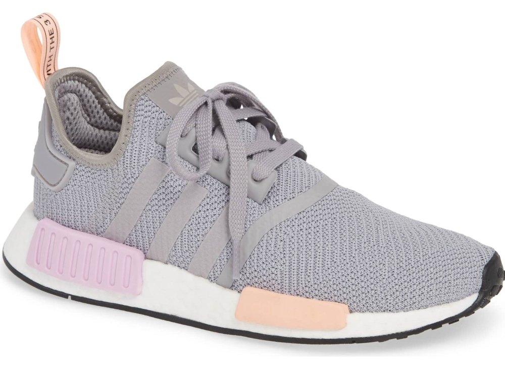adidas sneaker grey pink and peach