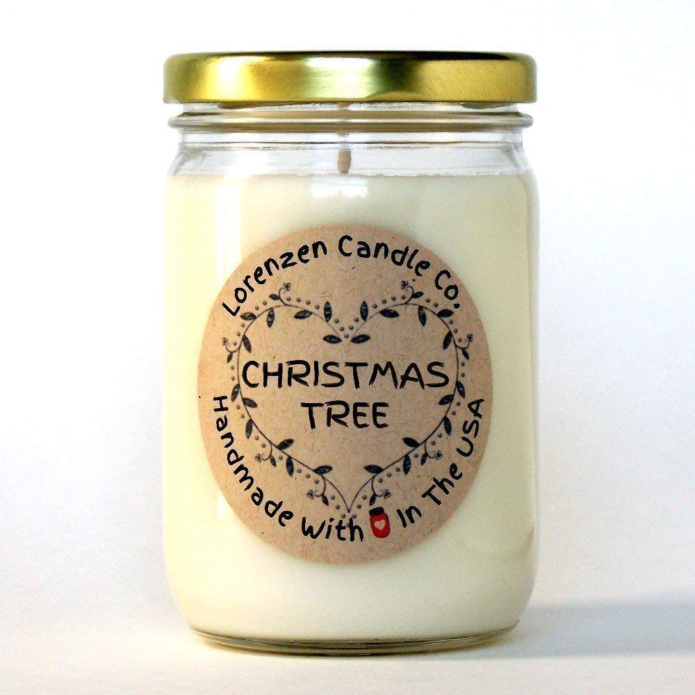 christmas tree soy candle
