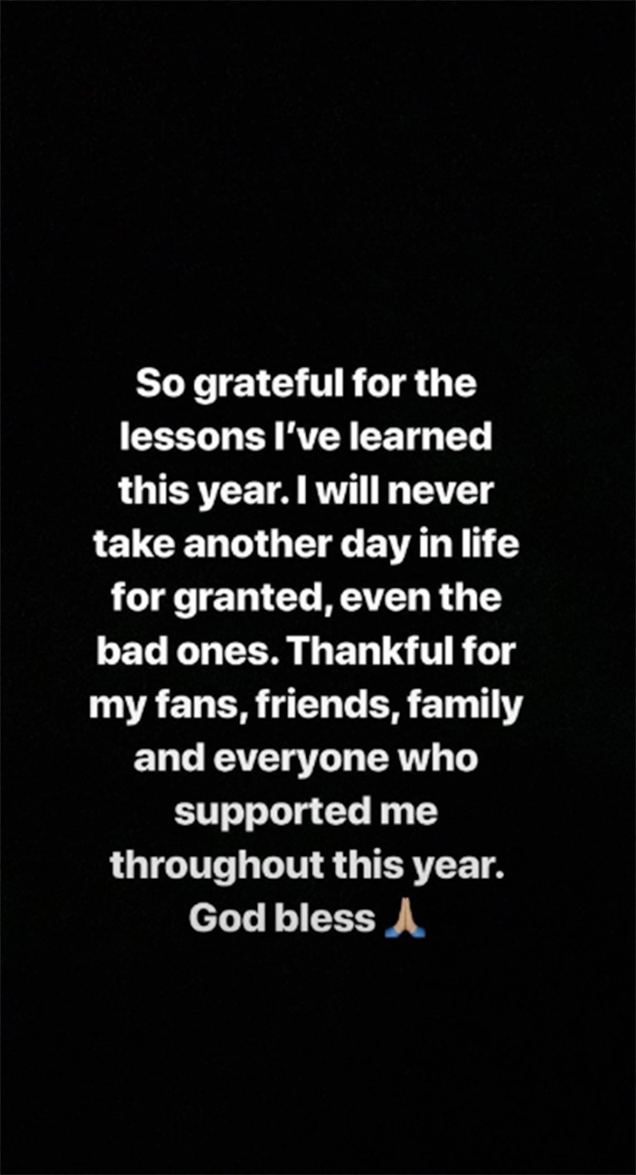 demi lovato new years message 2018
