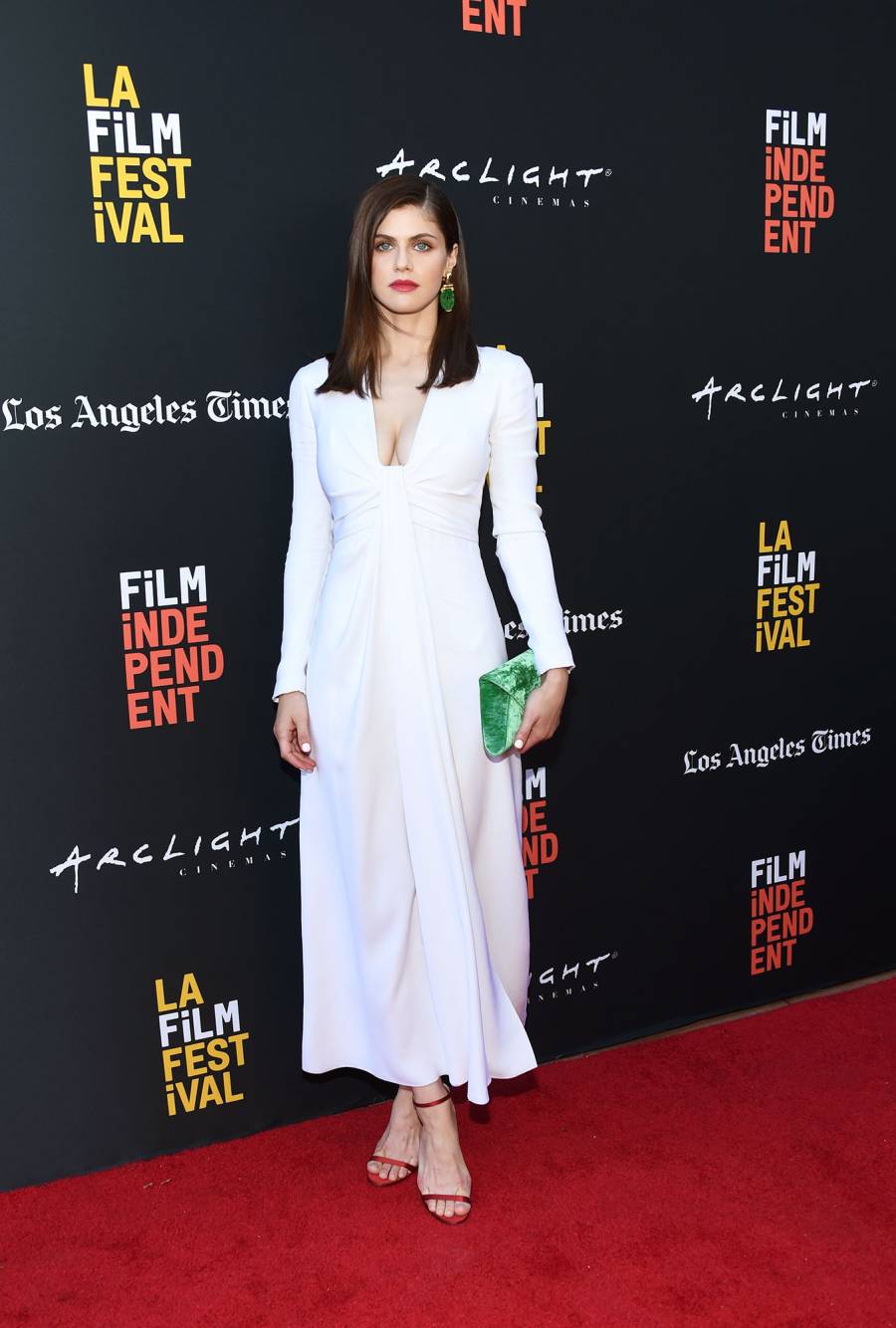 Alexandra Daddario red carpet white