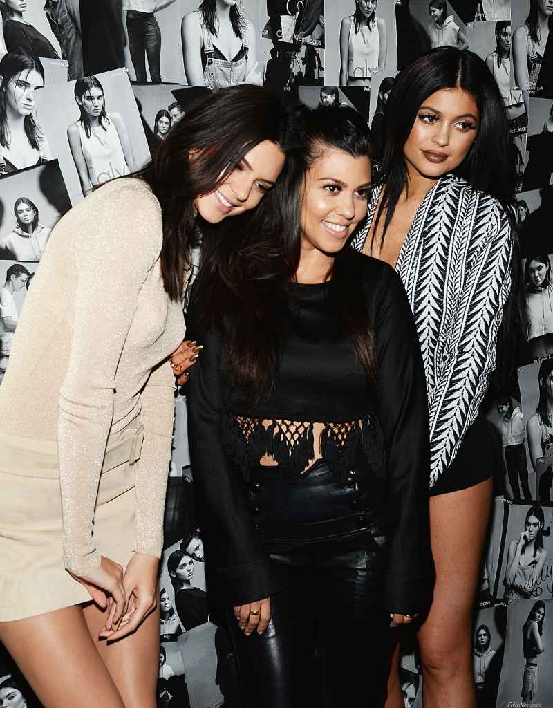 (L-R) Model Kendall Jenner and tv personalities Kourtney Kardashian and Kylie Jenner
