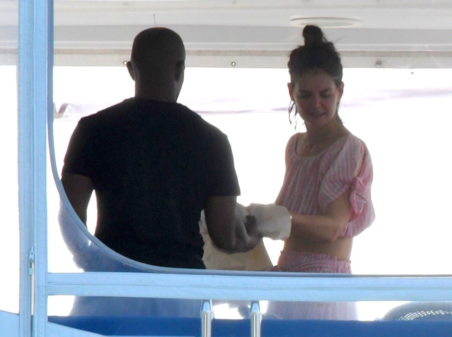 katie holmes jaime foxx bikini boat