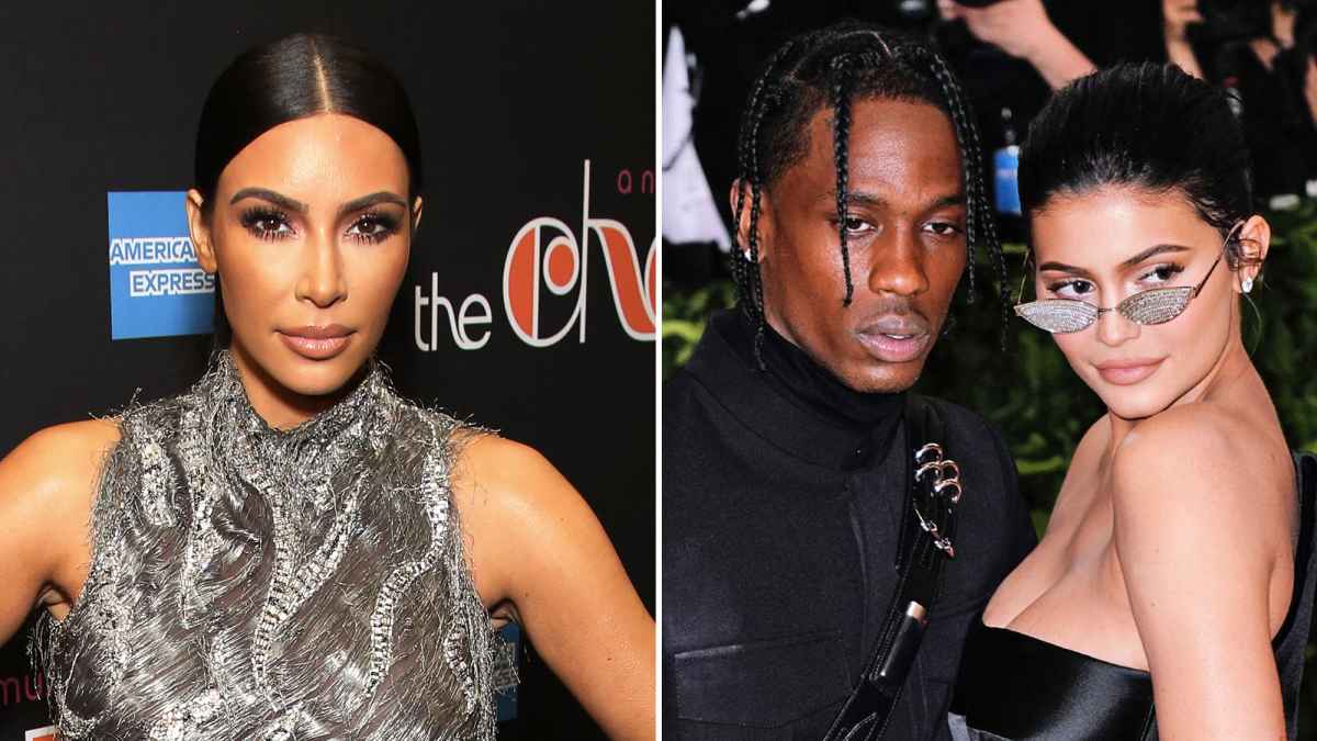 Kim Kardashian, Travis Scott, and Kylie Jenner