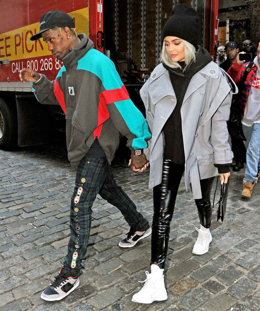 Travis Scott and Kylie Jenner street style
