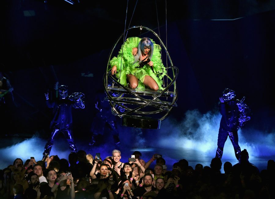 Lady Gaga performs during her 'ENIGMA' residency at Park Theater at Park MGM