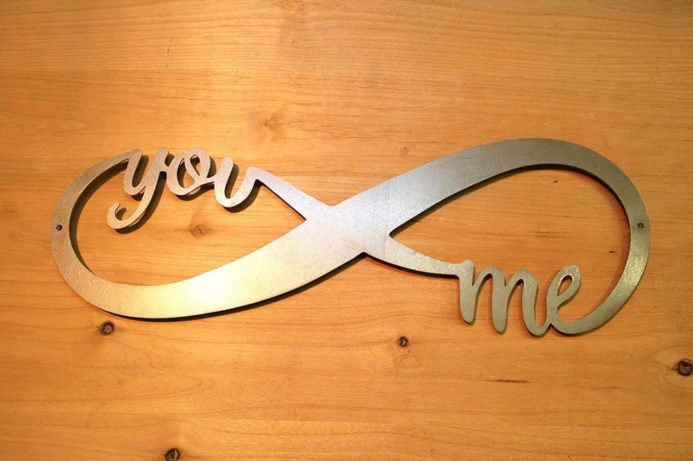 unpainted word art that says you and me