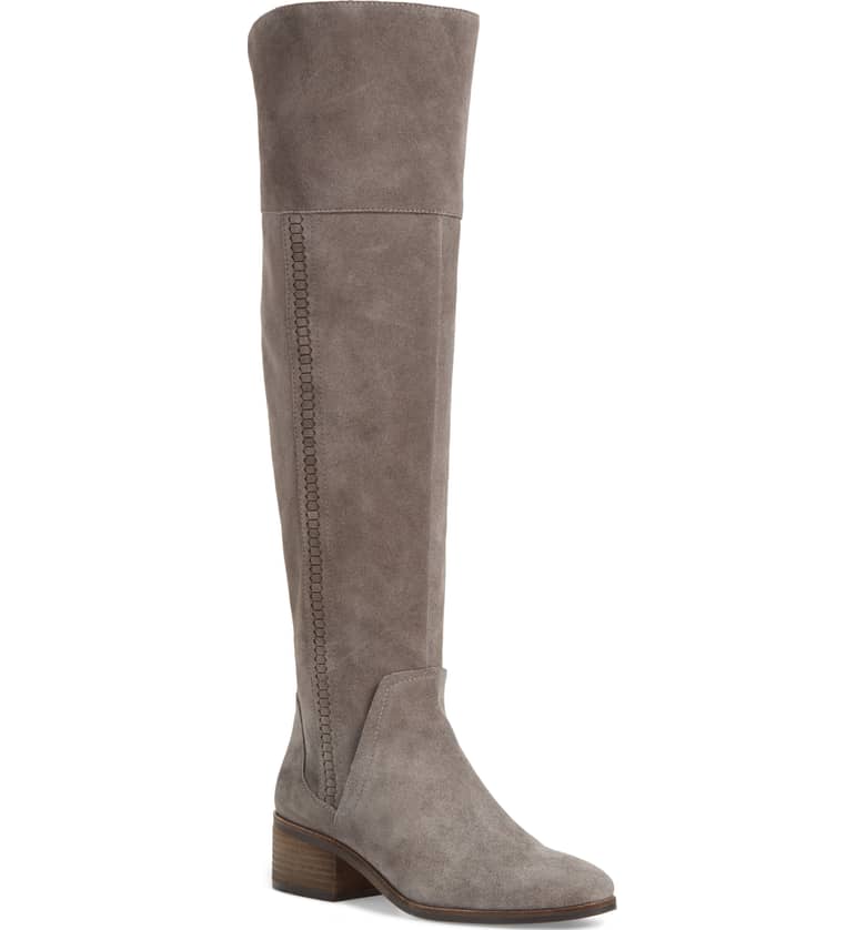 vince camuto over the knee boots grey