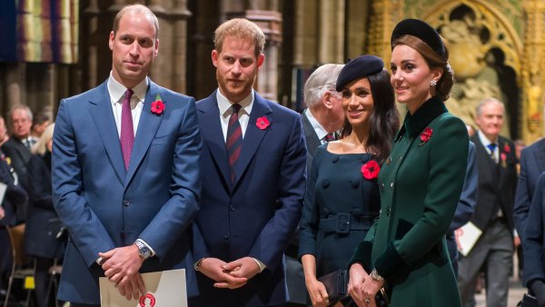 Prince William, Duke of Cambridge and Catherine, Duchess of Cambridge, Prince Harry, Duke of Sussex and Meghan, Duchess of Sussex.