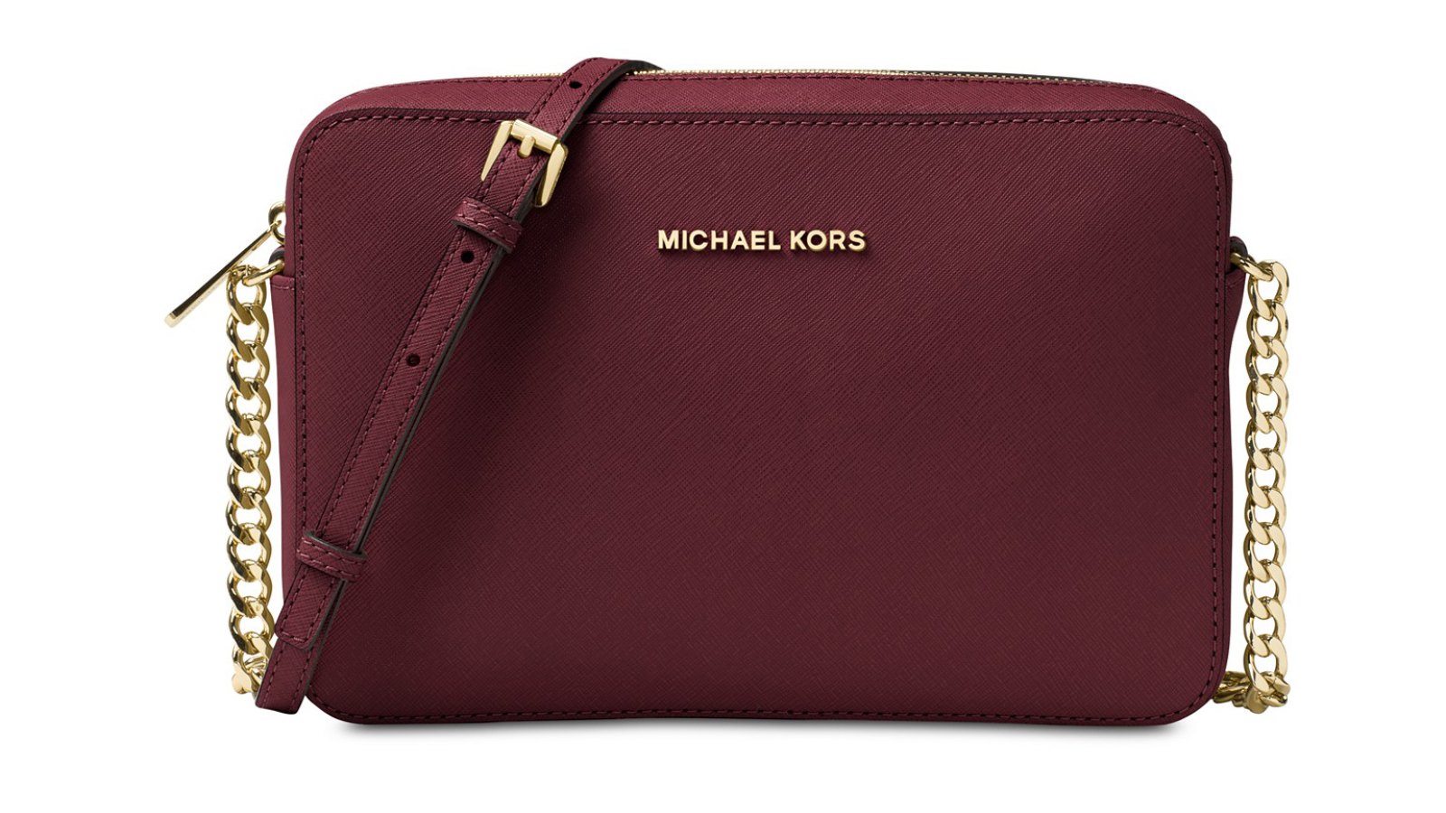 Michael Kors - Authenticated Jet Set Handbag - Polyester Burgundy Plain for Women, Never Worn