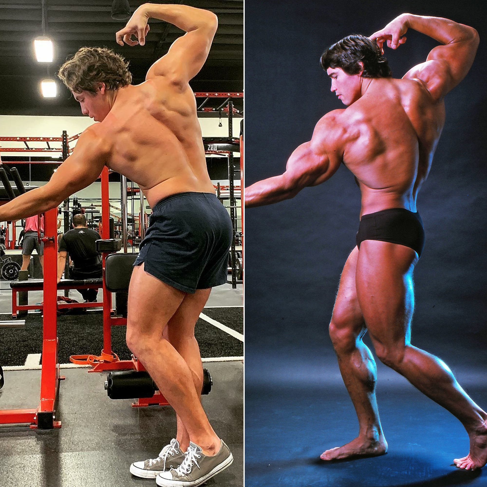 Arnold Schwarzenegger's Son Recreates His Iconic Bodybuilding Pose