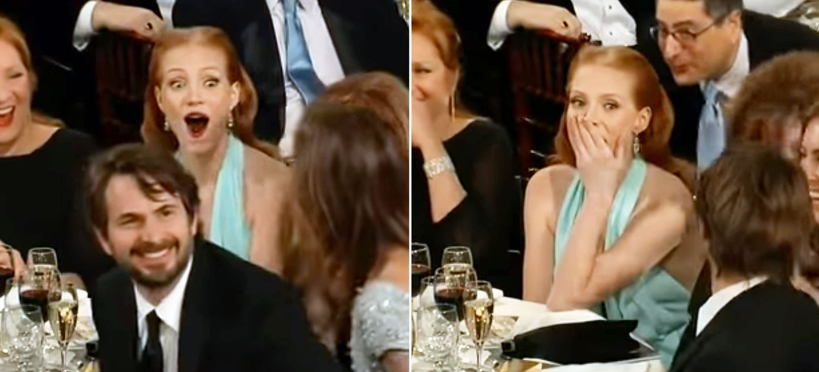 Awards Shows Audience Reactions Jessica Chastain Golden Globes 2013
