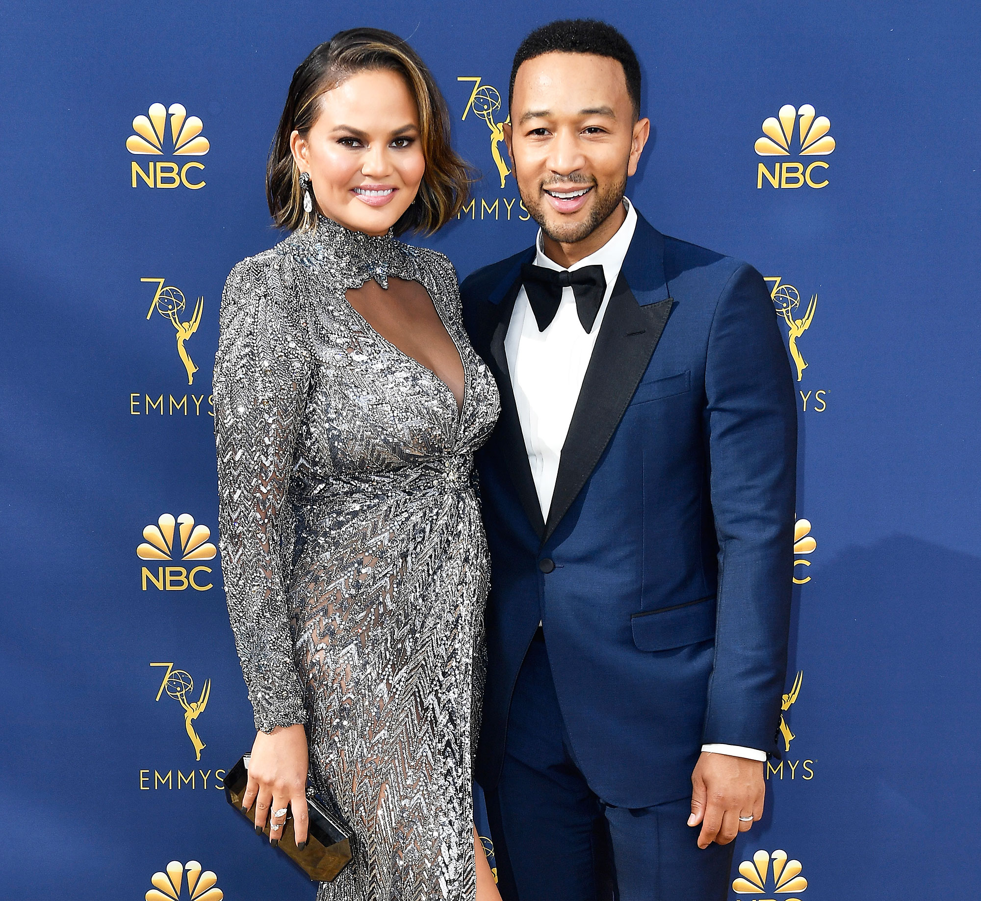 Chrissy Teigen Cheers On John Legend Swimming Lessons