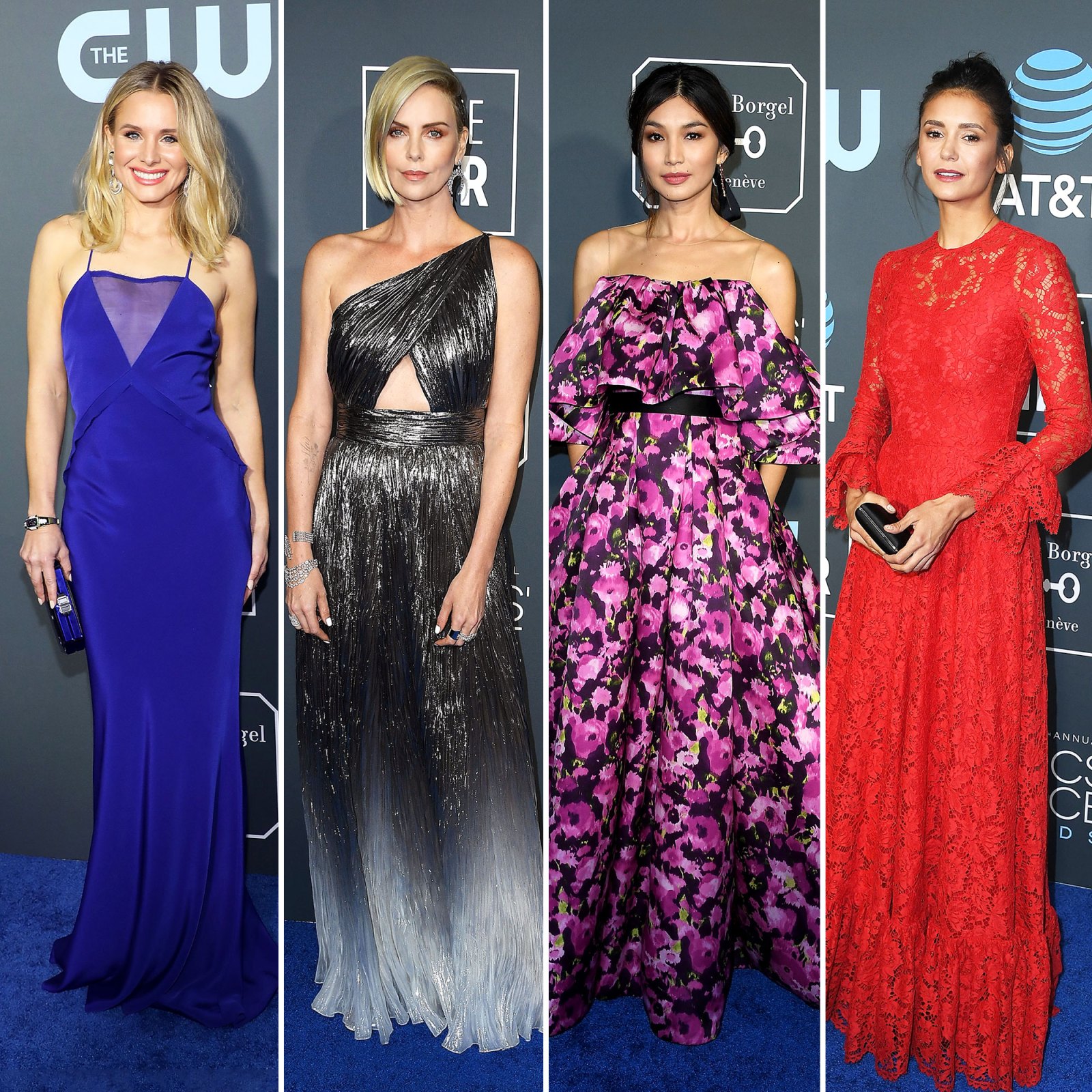 Kristen Bell, Charlize Theron, Gemma Chan, and Nina Dobrev critics choice awards 2019