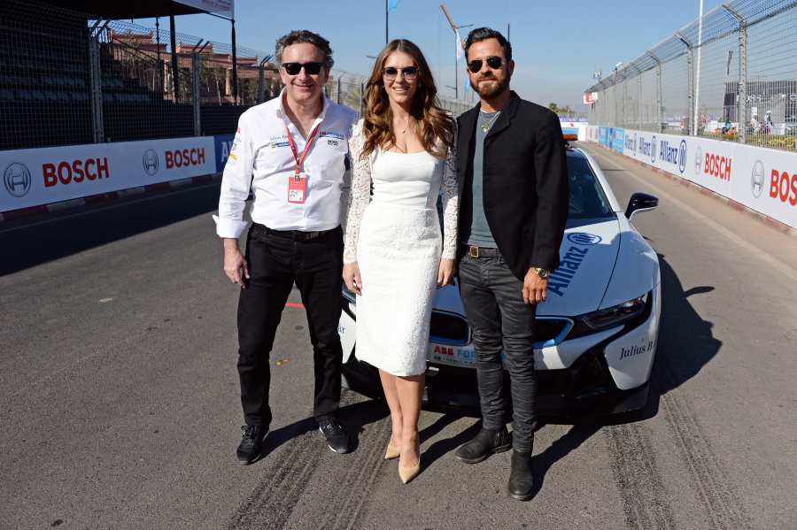 Elizabeth Hurley, Justin Theroux All Smiles at Marrakesh E-Prix