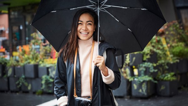 woman with umbrella