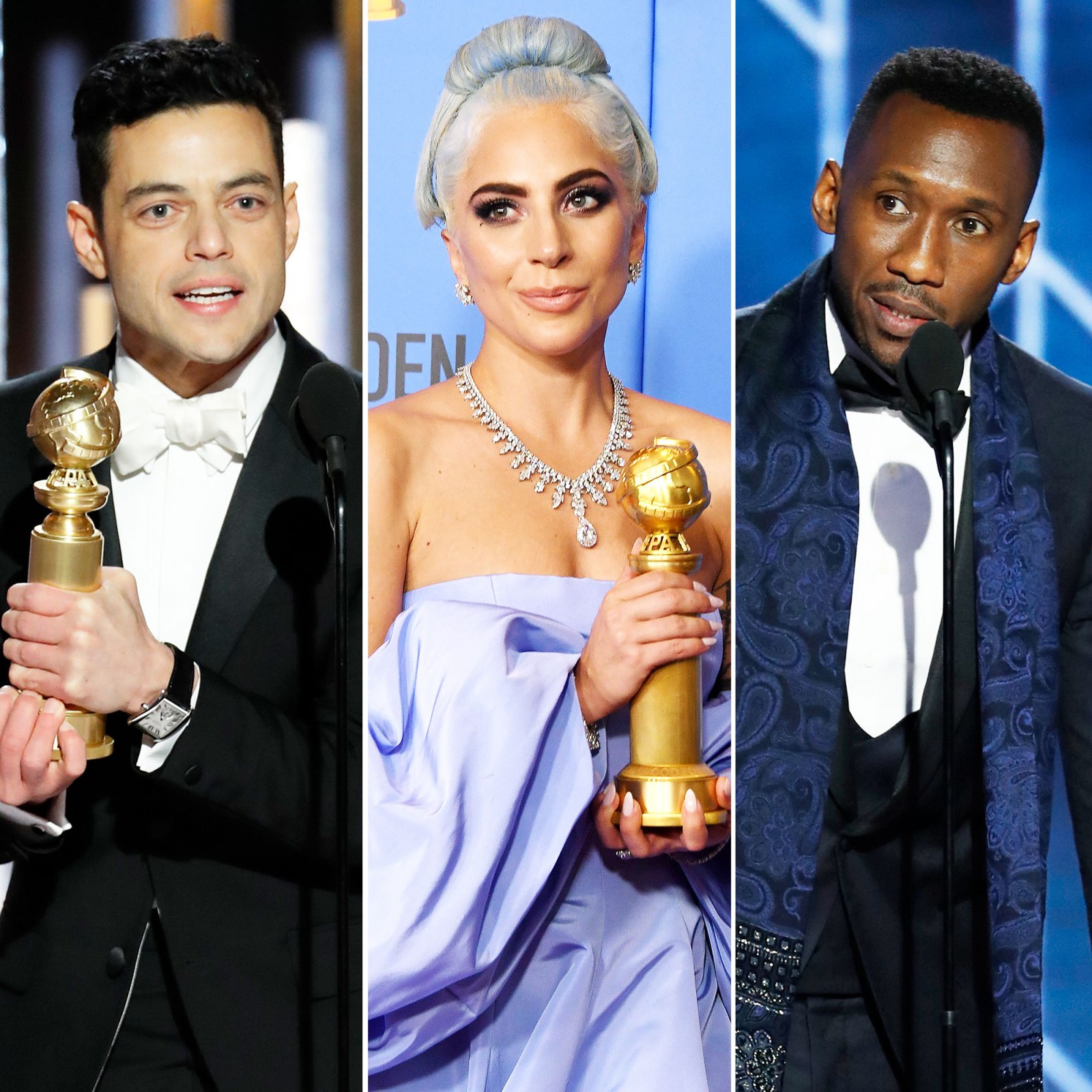 Rami Malek Lady Gaga Mahershala Ali Golden Globes 2019 Winners