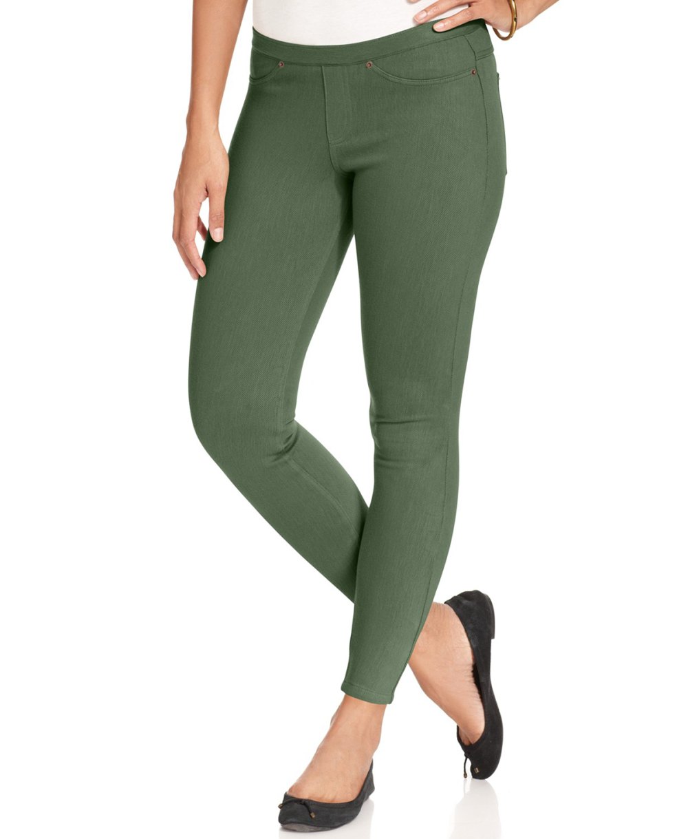 Hue Denim Leggings Olive