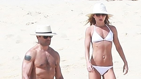 Kelly Ripa Mark Consuelos Cabo San Lucas Mexico Beach Bikini