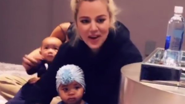 Khloe Kardashian with Dream at a family music class