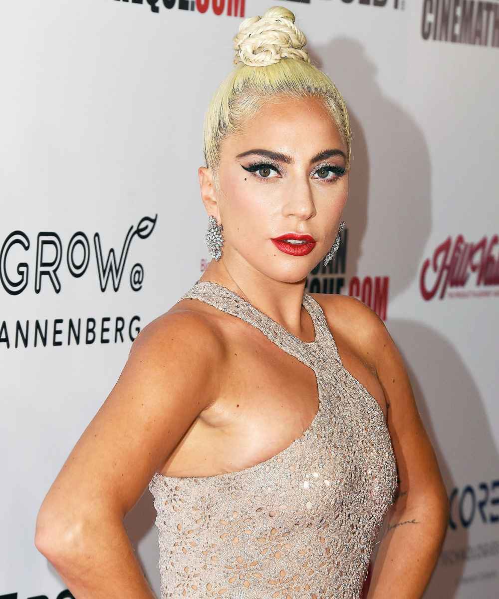 Lady Gaga Blonde Before Blue Hair Golden Globes 2019