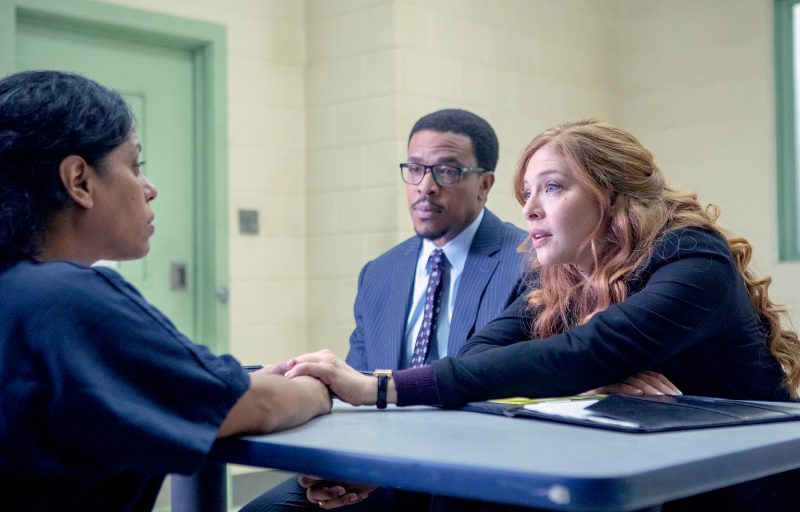 Liza-Colun-Zayas,-Russell-Hornsby-and-Rachelle-Lefevre-Proven-Innocent
