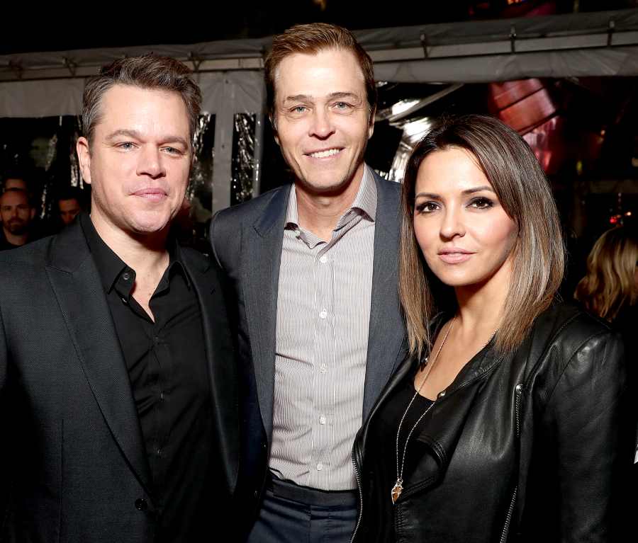 Matt-Damon,-Patrick-Whitesell-and-Luciana-Damon