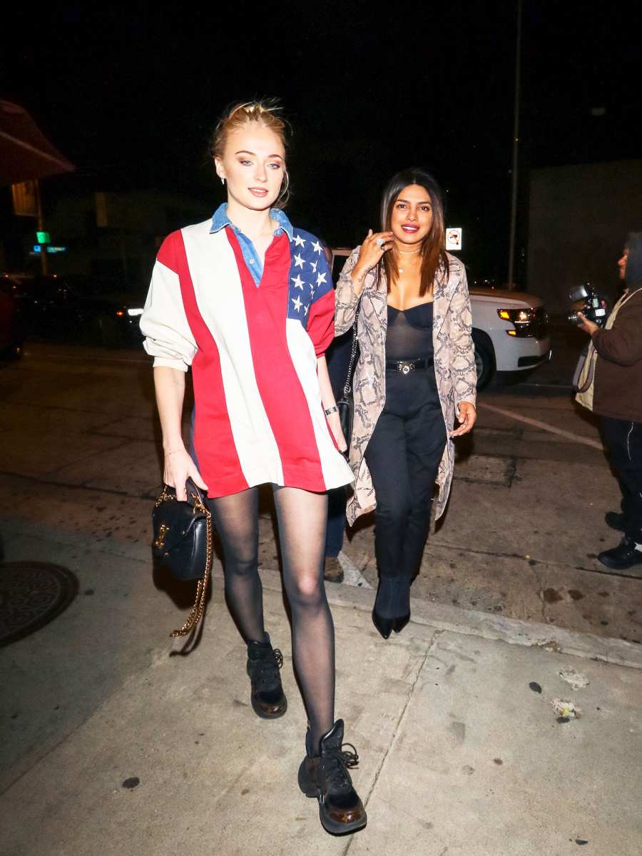 Sophie Turner Has a Pantless GNO With Priyanka Chopra