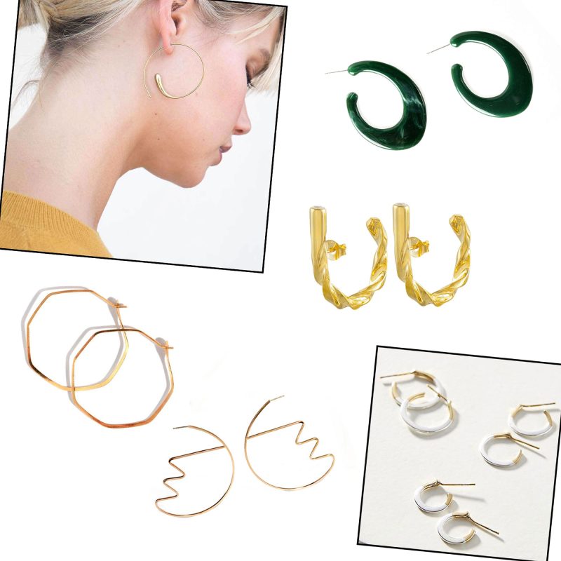 Sustainable hoop earrings