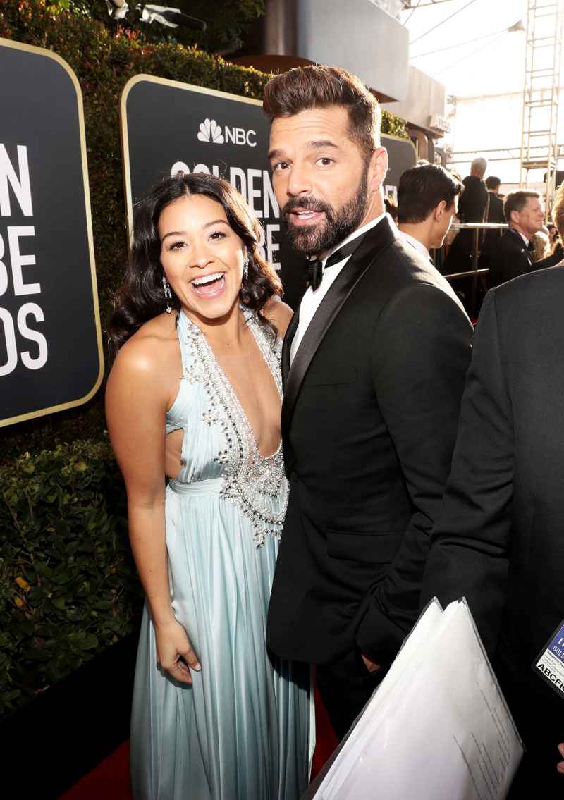 Gina Rodriguez and Ricky Martin arrive to the 76th Annual Golden Globe Awards 2019