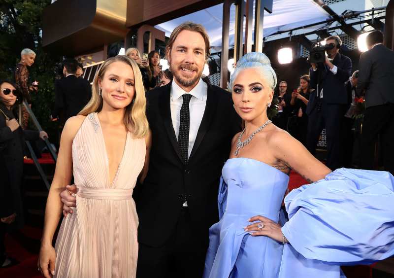 Kristen Bell, Dax Shepard, and Lady Gaga arrive to the 76th Annual Golden Globe Awards 2019