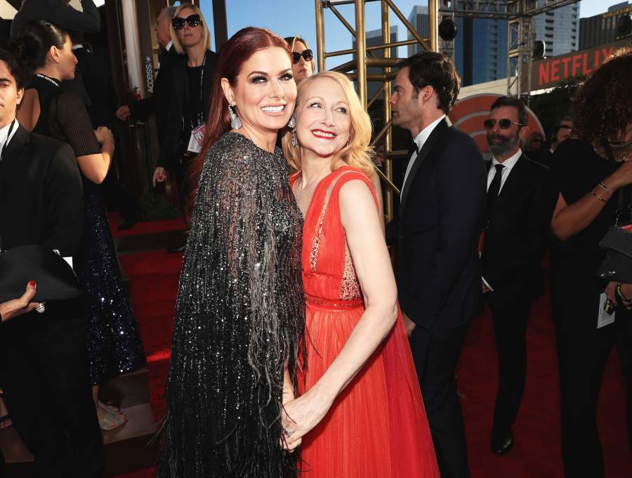 Debra Messing and Patricia Clarkson arrive to the 76th Annual Golden Globe Awards 2019