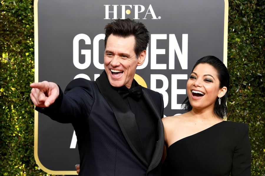 Jim Carrey and Ginger Gonzaga arrive to the 76th Annual Golden Globe Awards 2019